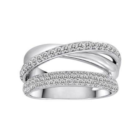 MULTI ROW DIAMOND DOMED RING | Herteen and Stocker Jewelers