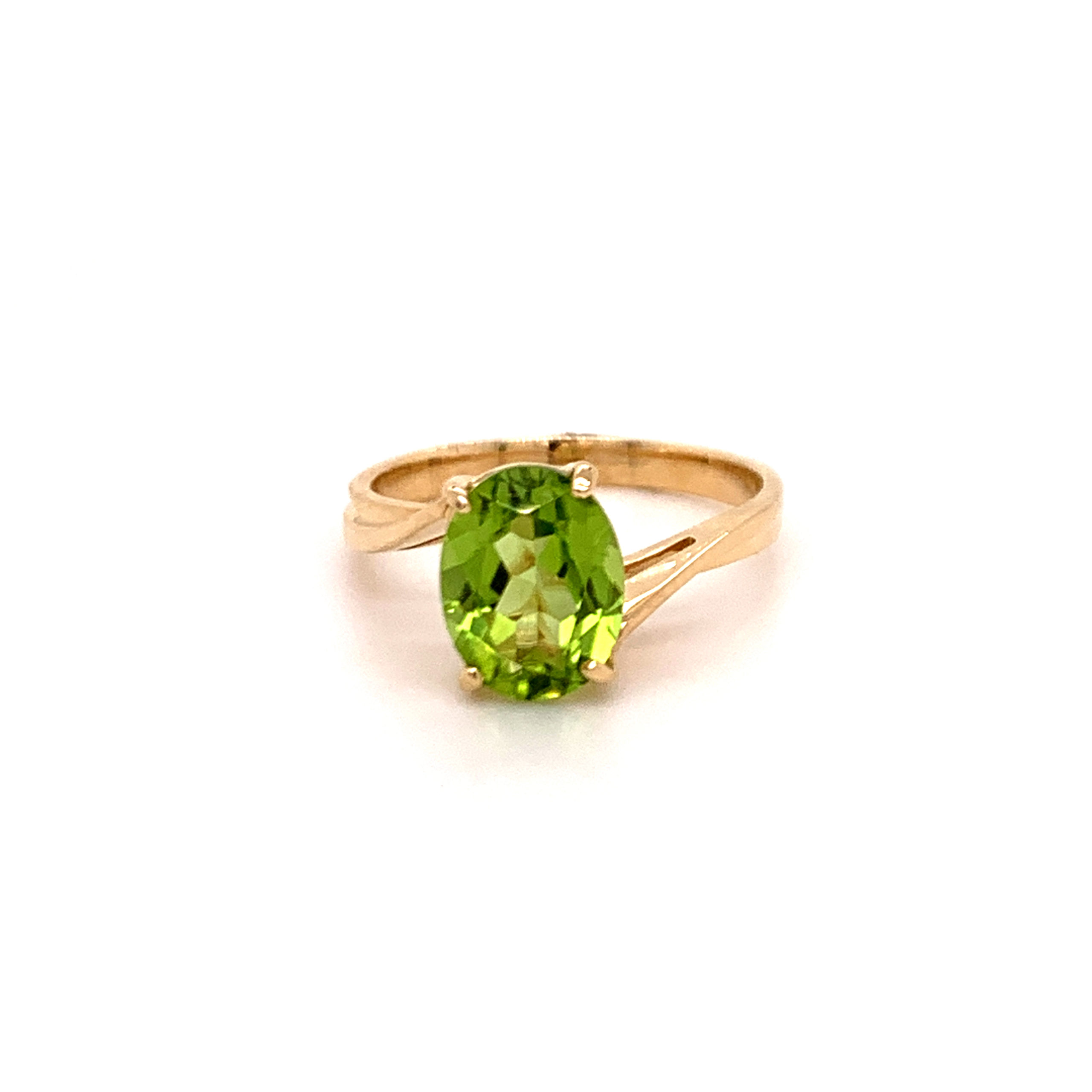 Gold Raw Peridot Ring| August Ring| Raw Stone Ring | – DaddyDaughterjewelry