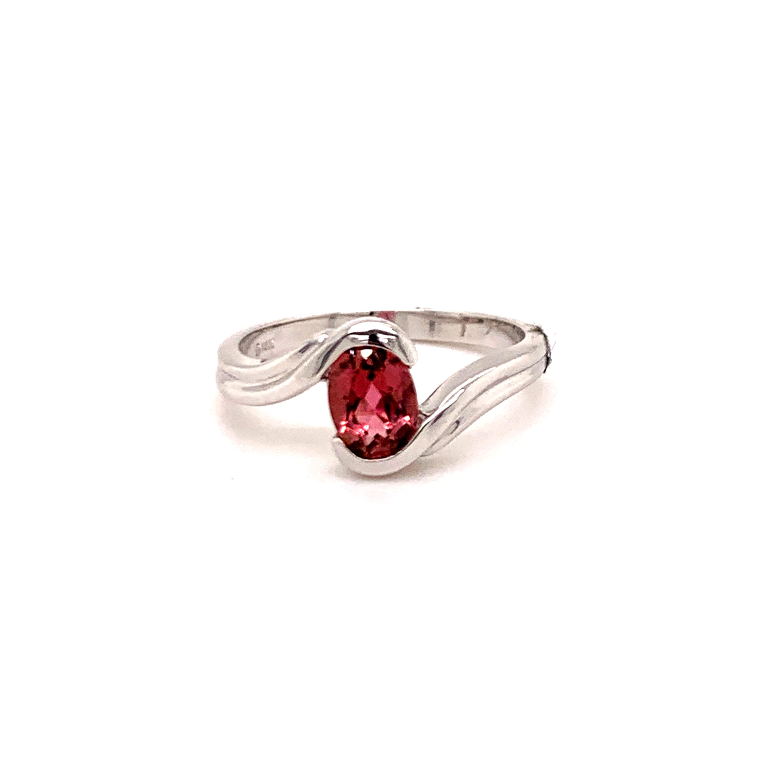 18KT White Gold Diamond & Pink Tourmaline Ring – Enalie Jewelers