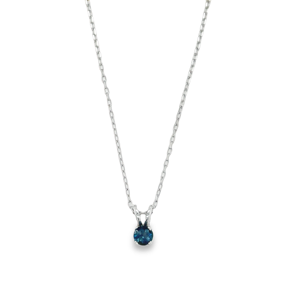 14K Yellow Gold Hexagon London Blue Topaz Pendant Necklace with Accent  Diamonds | The Little Jewel
