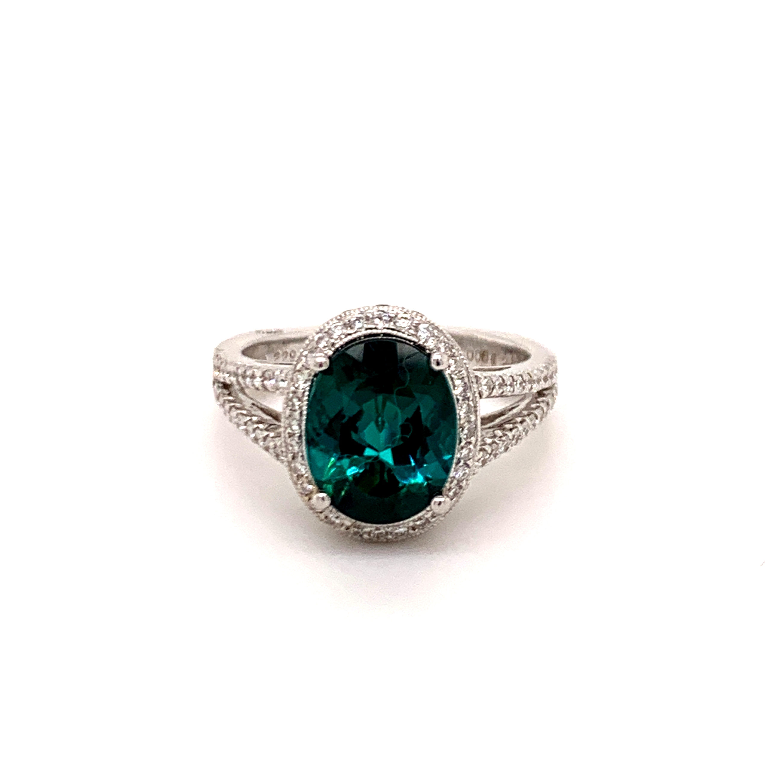 Green Tourmaline & Diamond Halo Dress Ring - Dracakis Jewellers | Dracakis  Jewellers