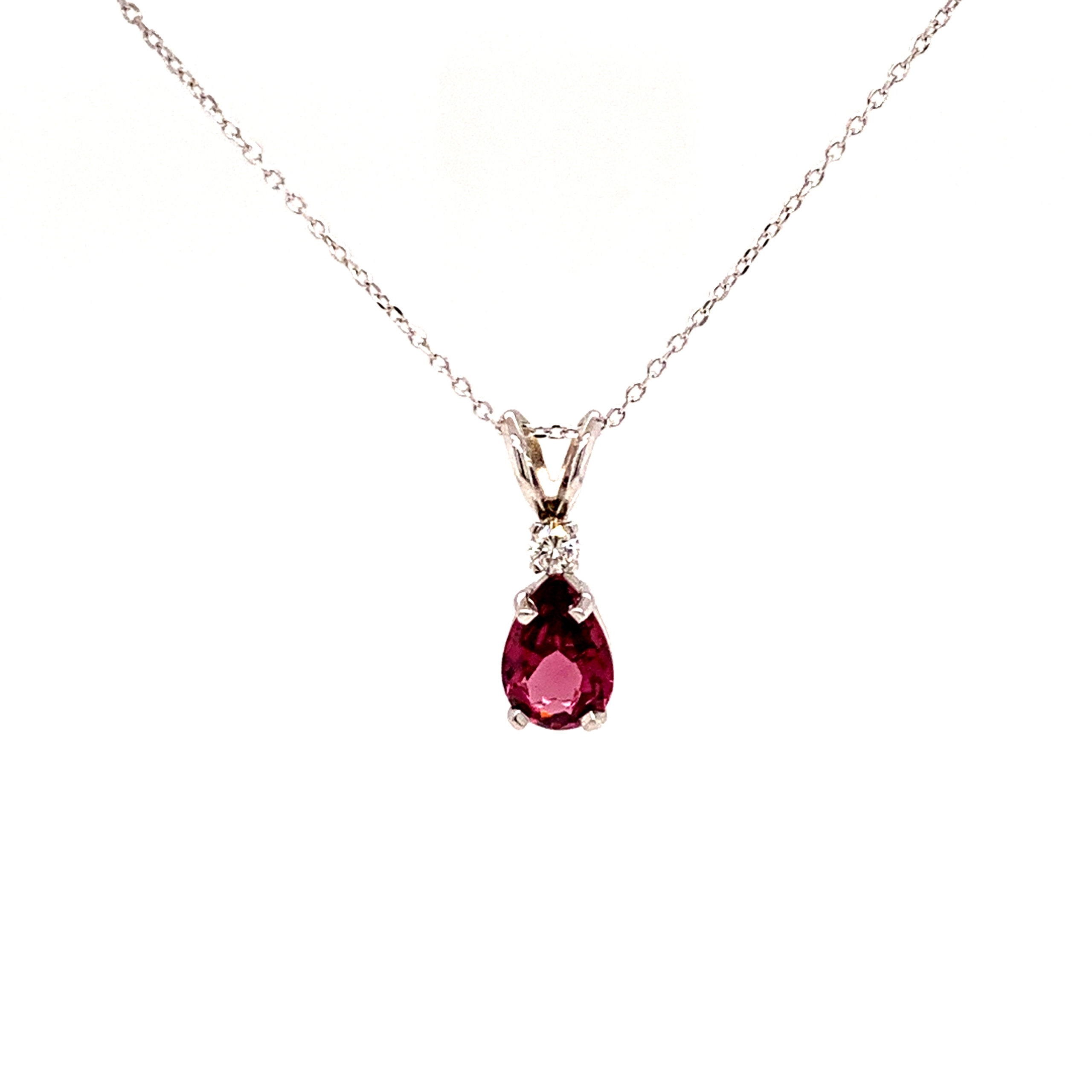 garnet diamond necklace