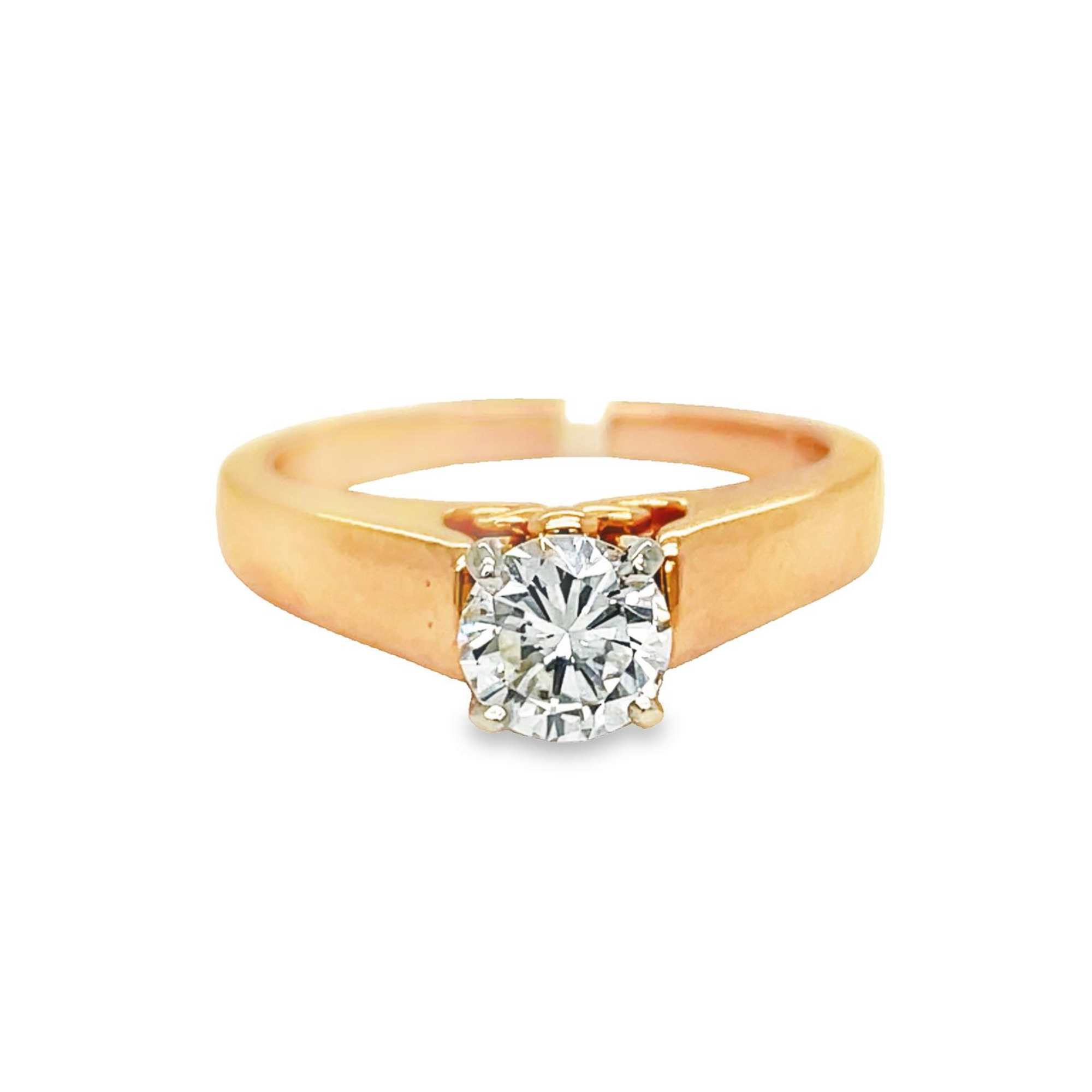 NEW 1.00ctw Round Brilliant & Single Cut Diamond Ring - Silver Wave Design  | eBay