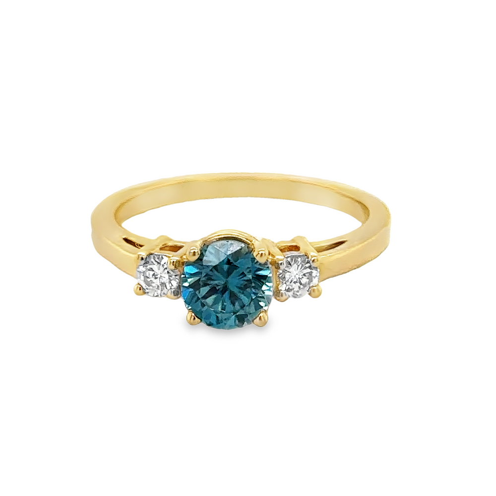 Sterling Silver 925 Ring Gold Plated Embedded With Yellow Zircon And White  Zircon | Fayendra