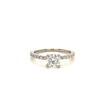 0.87ct Round Brilliant Cut Diamond Engagement Ring