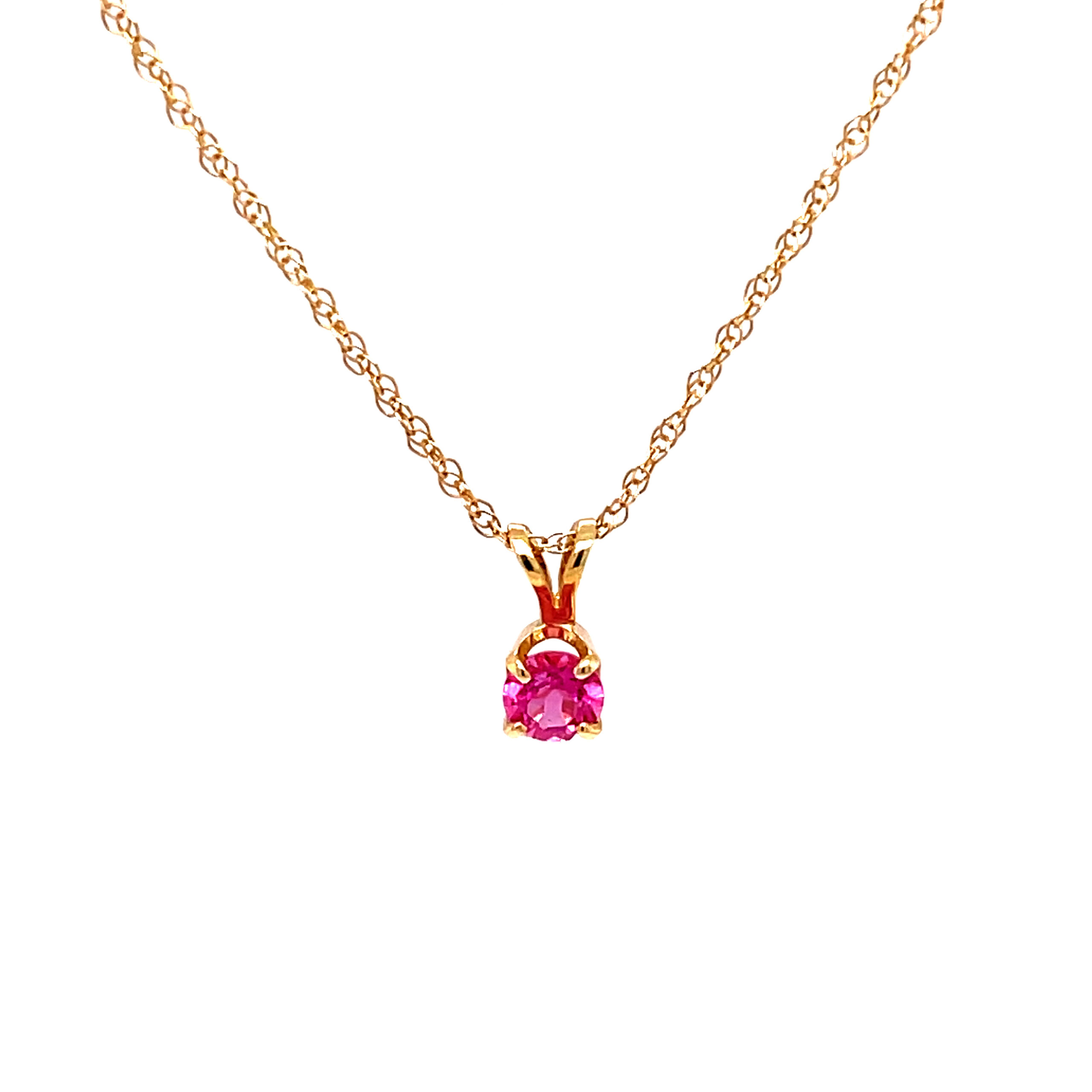 Pink Tourmaline Stud Diamond Necklace