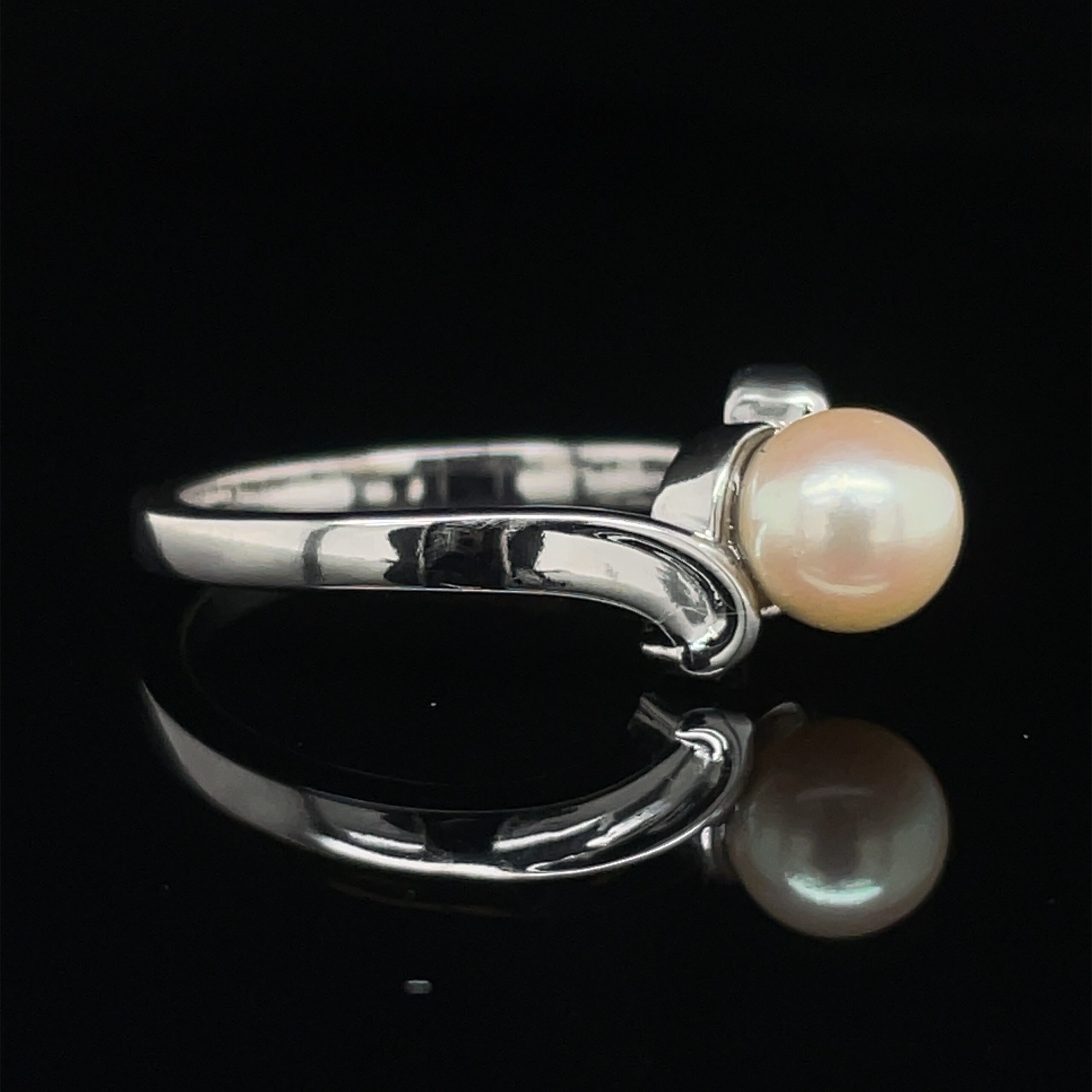 Women's White Pearl Stone Handmade 925 Sterling Silver Ring, 4 - 14 Sizes |  eBay