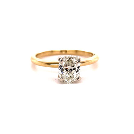 1.00ct Oval Cut Diamond Solitaire Engagement Ring