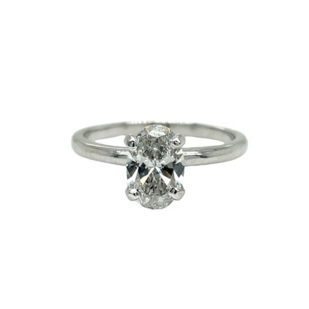 1.01ct LAB GROWN OVAL CUT DIAMOND SOLITAIRE ENGAGEMENT RING