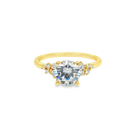 ROUND DIAMOND ENGAGEMENT SEMI-MOUNT RING