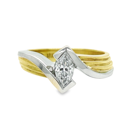 0.35ct MARQUISE CUT DIAMOND ENGAGEMENT RING