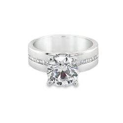 ROUND DIAMOND ENGAGEMENT SEMI-MOUNT RING