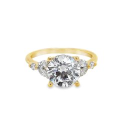 ROUND DIAMOND ENGAGEMENT SEMI-MOUNT RING