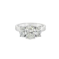 1.51ct OVAL CUT THREE STONE DIAMOND ENGAGEMENT RING