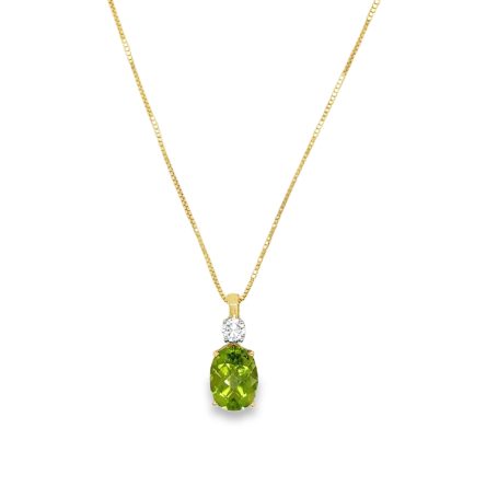 PERIDOT & DIAMOND NECKLACE