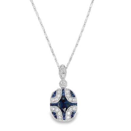 SAPPHIRE & DIAMOND NECKLACE