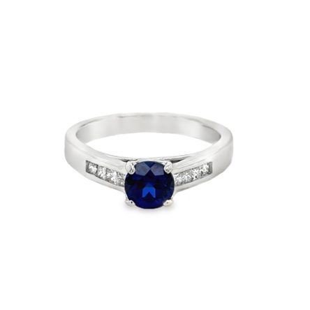 CREATED SAPPHIRE & DIAMOND FASHION RING