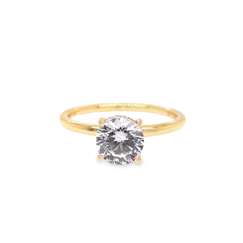ROUND DIAMOND ENGAGEMENT SEMI-MOUNT RING