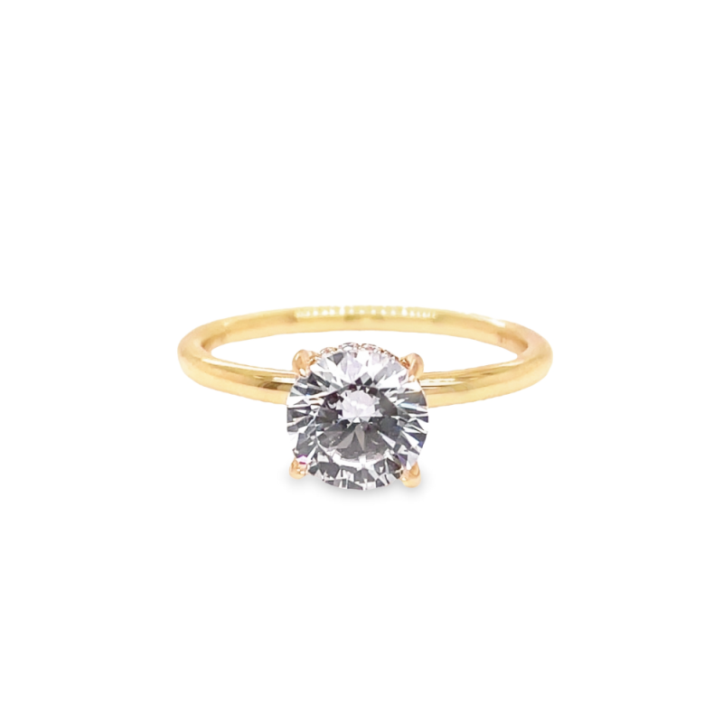 ROUND DIAMOND ENGAGEMENT SEMI-MOUNT RING