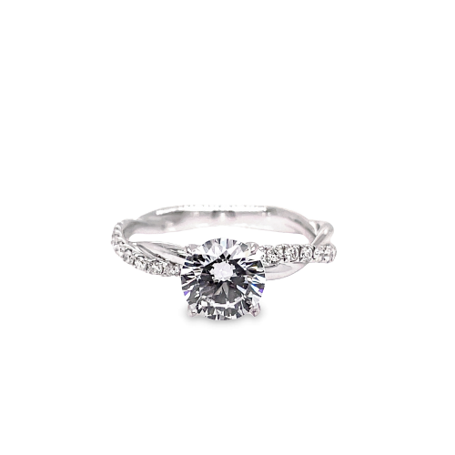 ROUND DIAMOND ENGAGEMENT SEMI-MOUNT RING