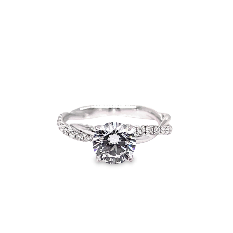 ROUND DIAMOND ENGAGEMENT SEMI-MOUNT RING