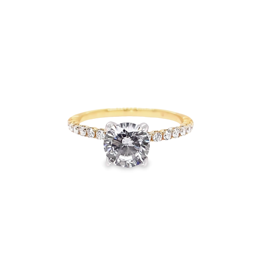 ROUND DIAMOND ENGAGEMENT SEMI-MOUNT RING