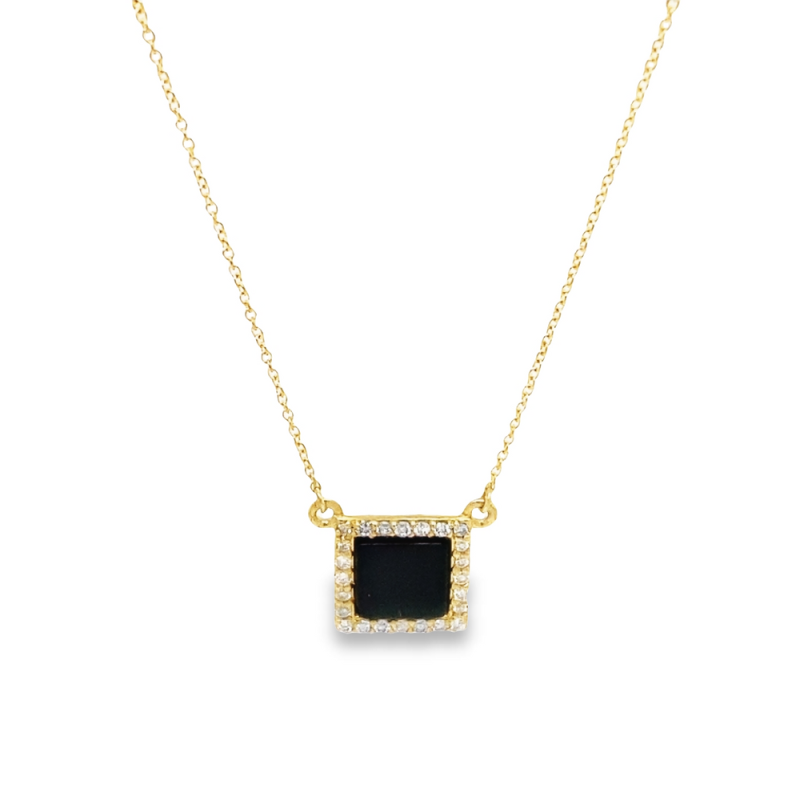 BLACK ONYX & DIAMOND NECKLACE