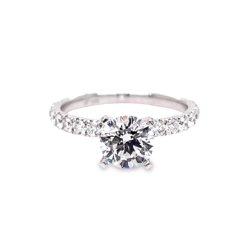 ROUND DIAMOND ENGAGEMENT SEMI-MOUNT RING