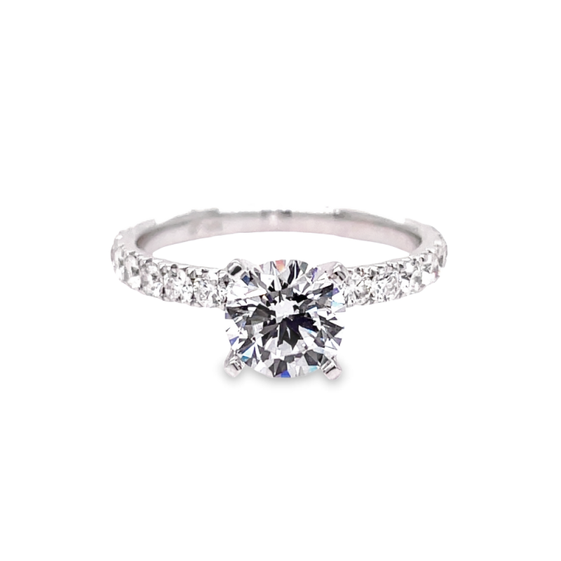 ROUND DIAMOND ENGAGEMENT SEMI-MOUNT RING