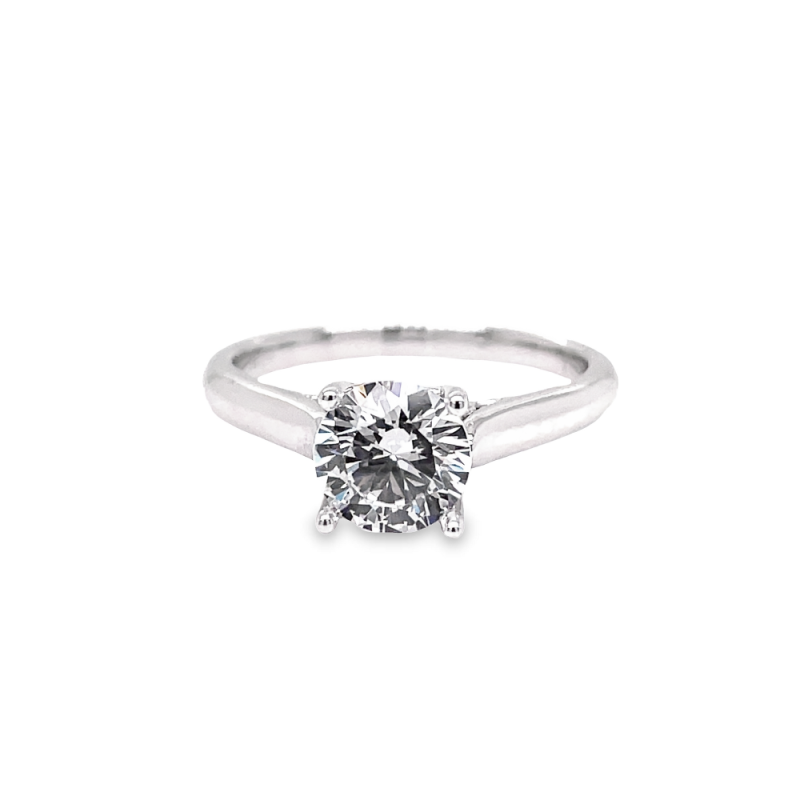 ROUND DIAMOND ENGAGEMENT SEMI-MOUNT RING