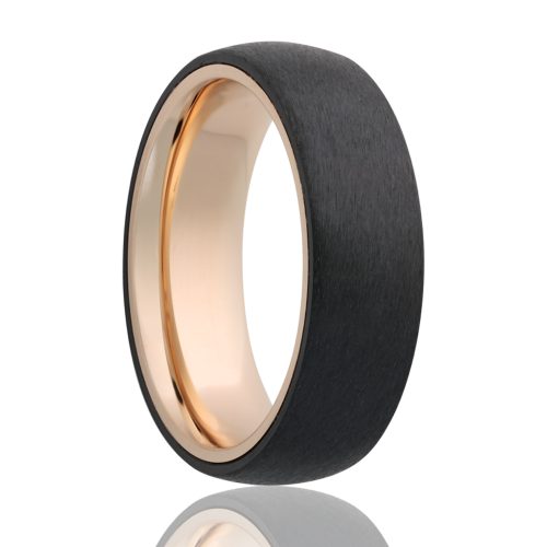 6MM CROSSOVER 14KY GOLD WITH A SATIN FINISH ZIRCONIUM COVER