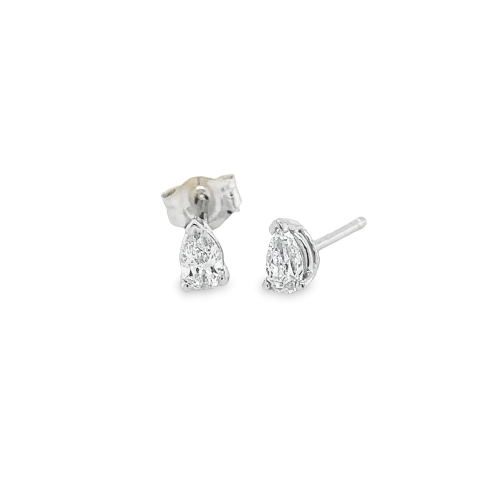 0.24ct TOTAL WEIGHT PEAR CUT DIAMOND STUD EARRINGS