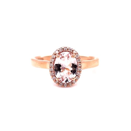 MORGANITE & DIAMOND RING
