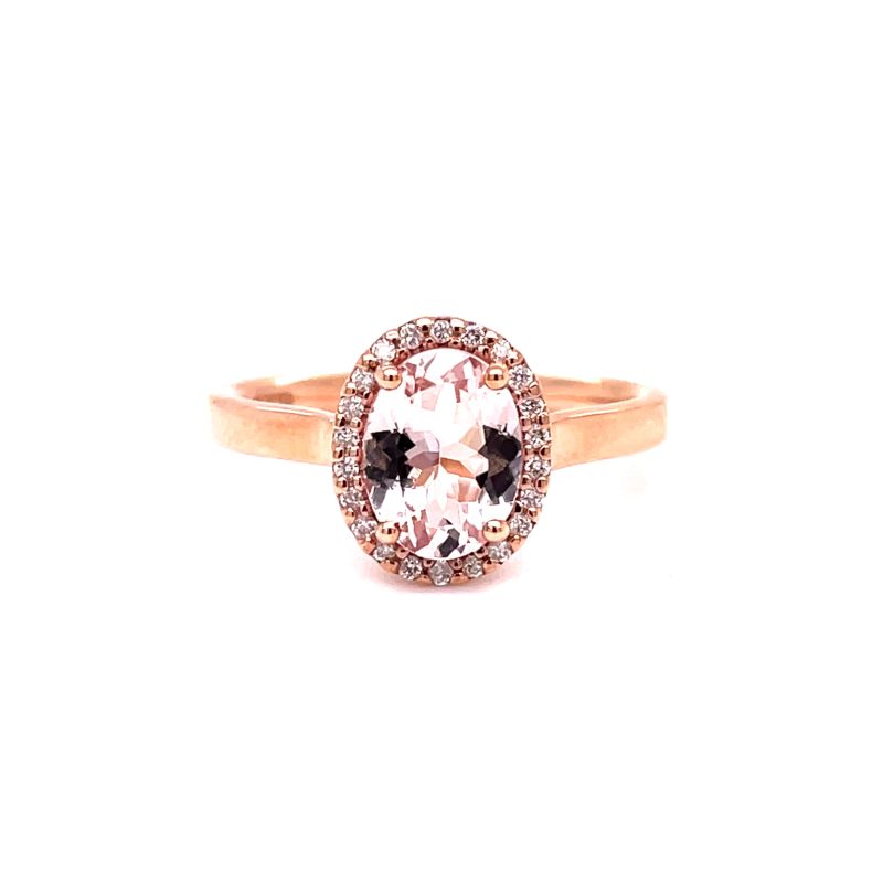 MORGANITE & DIAMOND RING