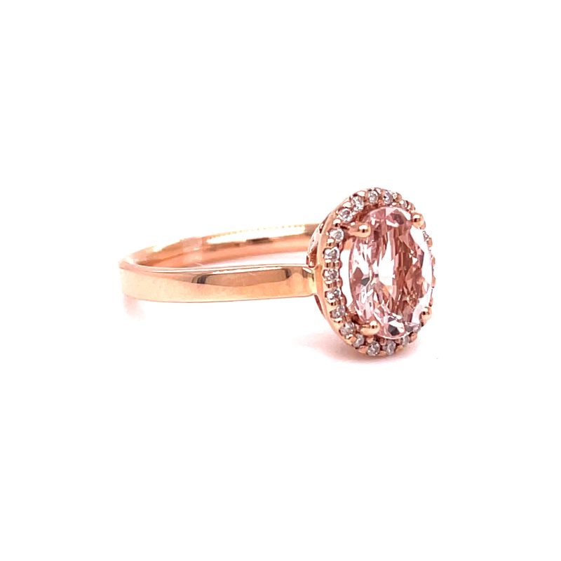 MORGANITE & DIAMOND RING - Image 2