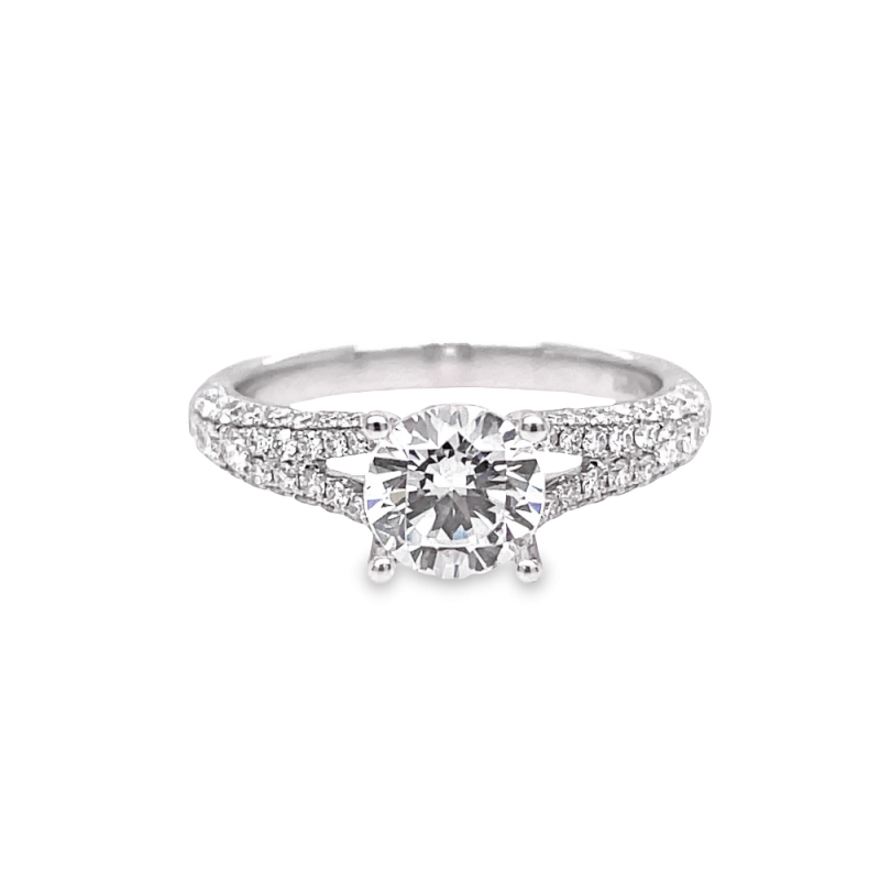 ROUND DIAMOND ENGAGEMENT SEMI-MOUNT RING