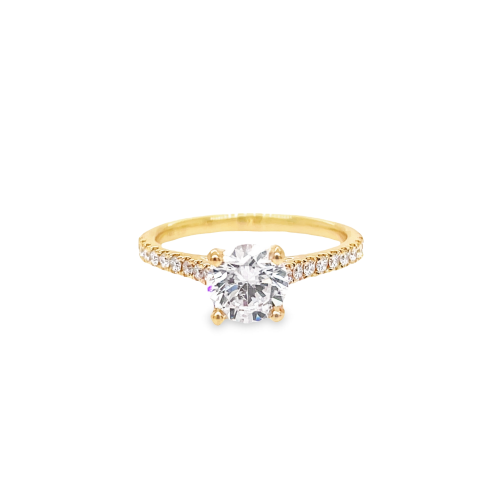 ROUND DIAMOND ENGAGEMENT SEMI-MOUNT RING