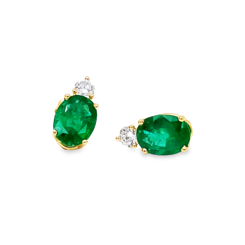EMERALD & DIAMOND EARRINGS