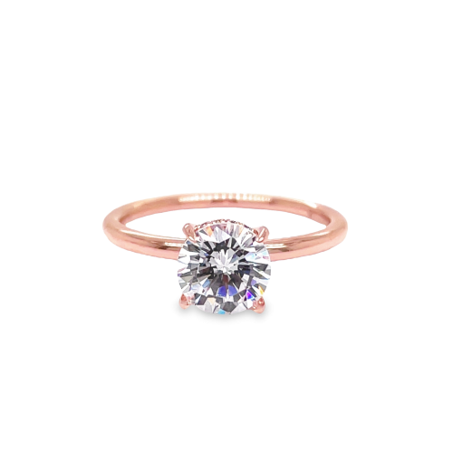 ROUND DIAMOND ENGAGEMENT SEMI-MOUNT RING