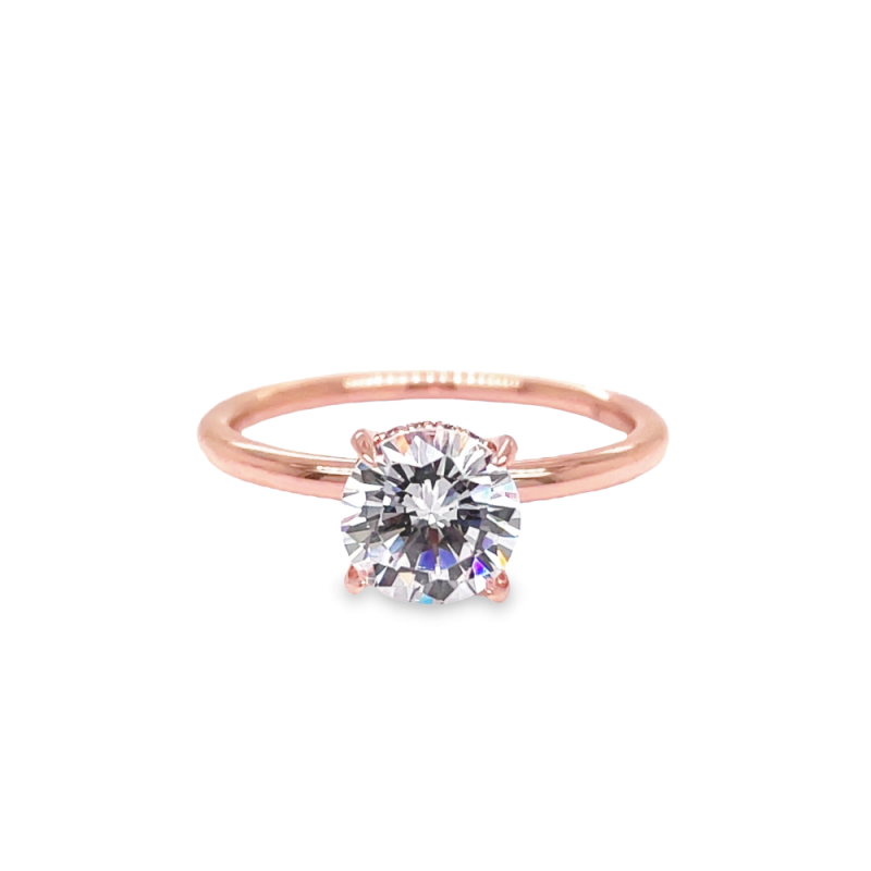 ROUND DIAMOND ENGAGEMENT SEMI-MOUNT RING