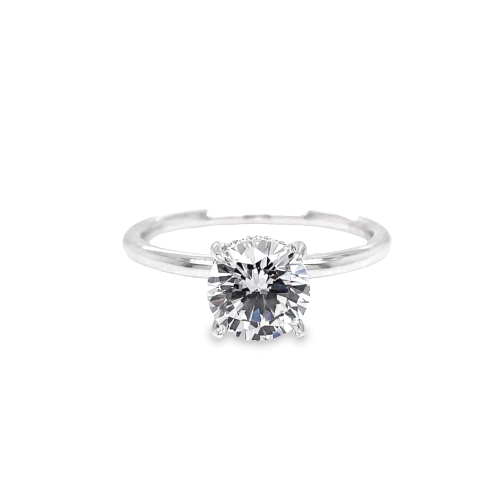 ROUND DIAMOND ENGAGEMENT SEMI-MOUNT RING
