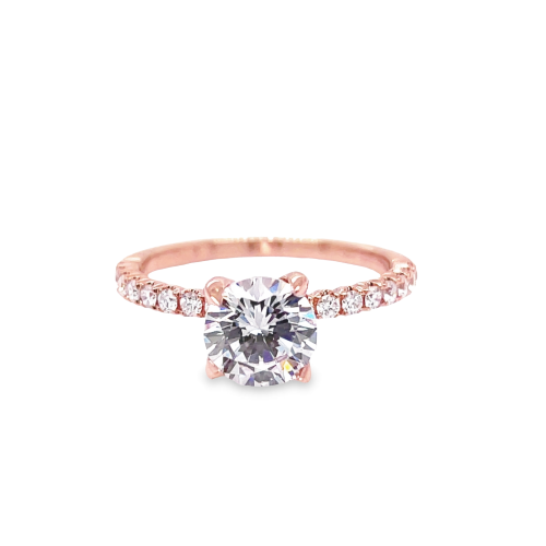 ROUND DIAMOND ENGAGEMENT SEMI-MOUNT RING