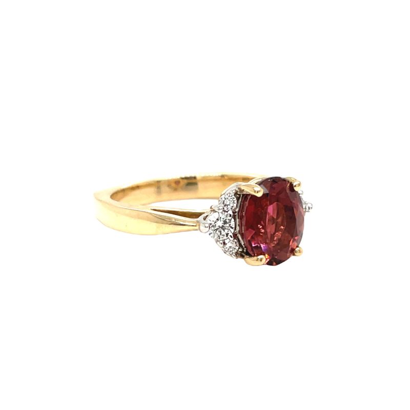 RUBELLITE & DIAMOND RING - Image 2