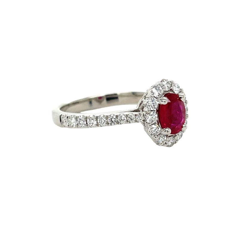 RUBY & DIAMOND HALO RING - Image 2