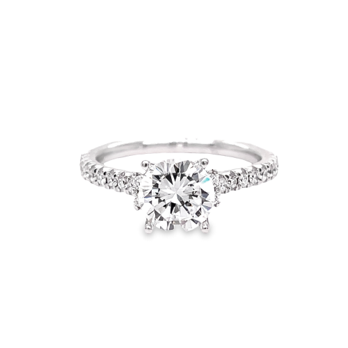 ROUND DIAMOND ENGAGEMENT SEMI-MOUNT RING