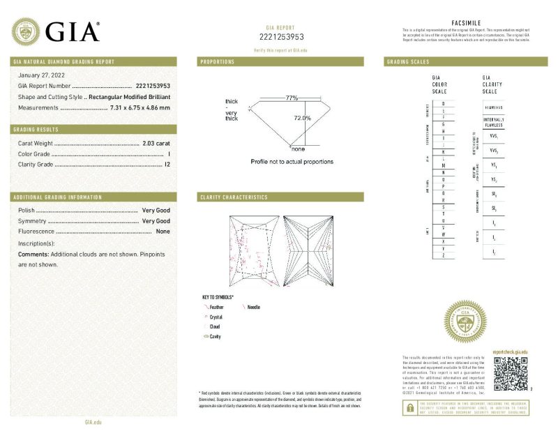 2.03ct I, I2 Princess Cut Diamond - Image 2