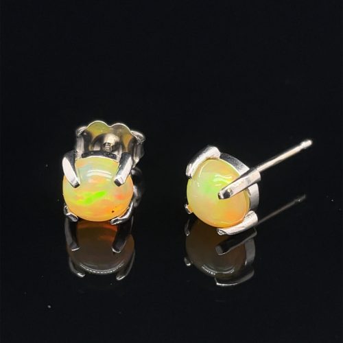 ETHIOPIAN OPAL STUD EARRINGS