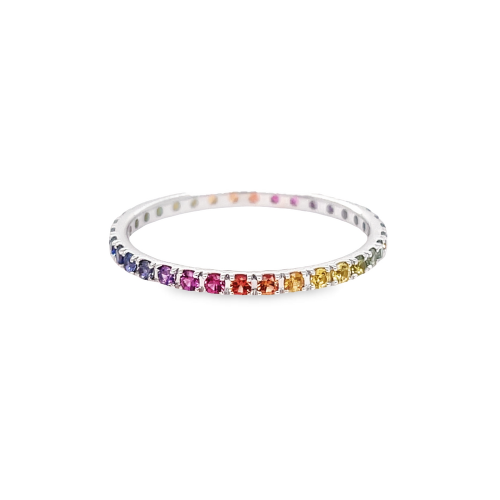 RAINBOW SAPPHIRE ETERNITY RING