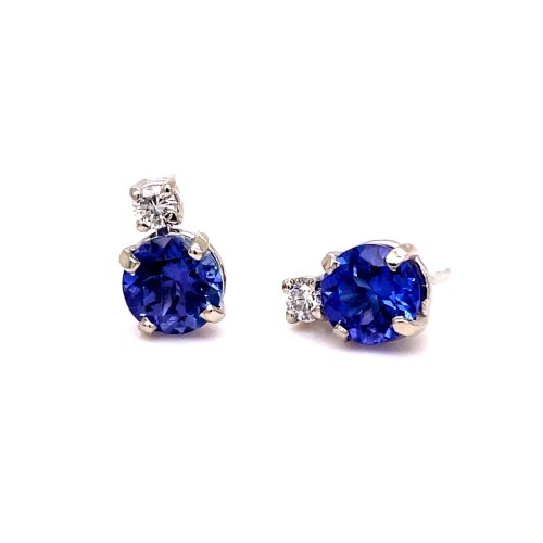 TANZANITE & DIAMOND EARRINGS
