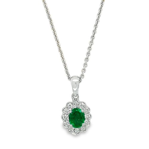 EMERALD & DIAMOND NECKLACE